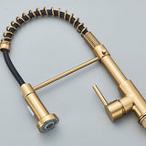 Pull-Down Kitchen Faucet · Brushed Brass — Origin Series · Form 01