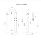 Tall Gooseneck Basin Mixer · Lacquer Red — Studio Colors · Form 02