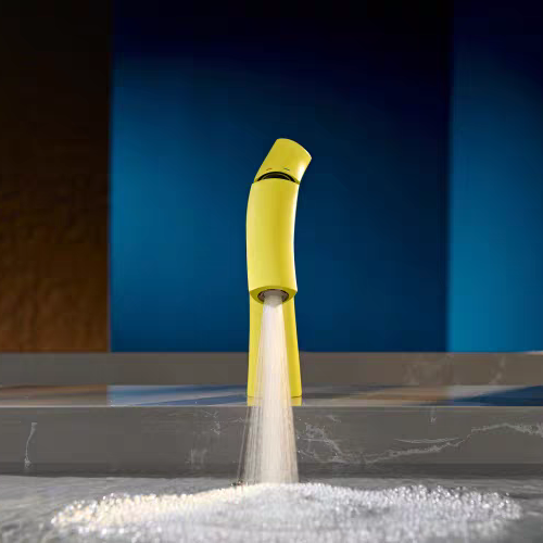 Sculpted Basin Mixer · Soft Yellow — Studio Colors · Form 01