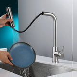 Multi-Mode Waterfall Kitchen Mixer · Brushed Steel  — Origin Series · Form 04
