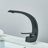 Arched Crescent Basin Mixer · Matte Black — Origin Series · Form 06