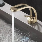 Loop Cascade Basin Mixer · Matte Black — Arc Series · Form 07
