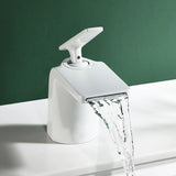 Block Cascade Basin Mixer · Soft White — Arc Series · Form 06