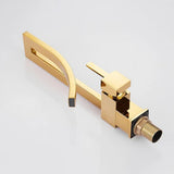 Sculpted Waterfall Basin Mixer · Polished Gold  — Origin Series · Form 05
