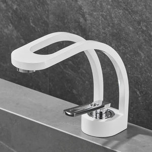 Loop Cascade Basin Mixer · Matte Black — Arc Series · Form 07