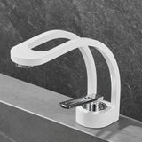 Loop Cascade Basin Mixer · Matte Black — Arc Series · Form 07