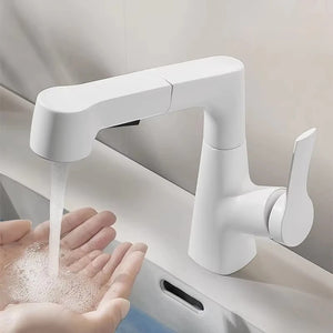 Pull-Out Bath Mixer · Brushed Steel — Origin Series · Form 08