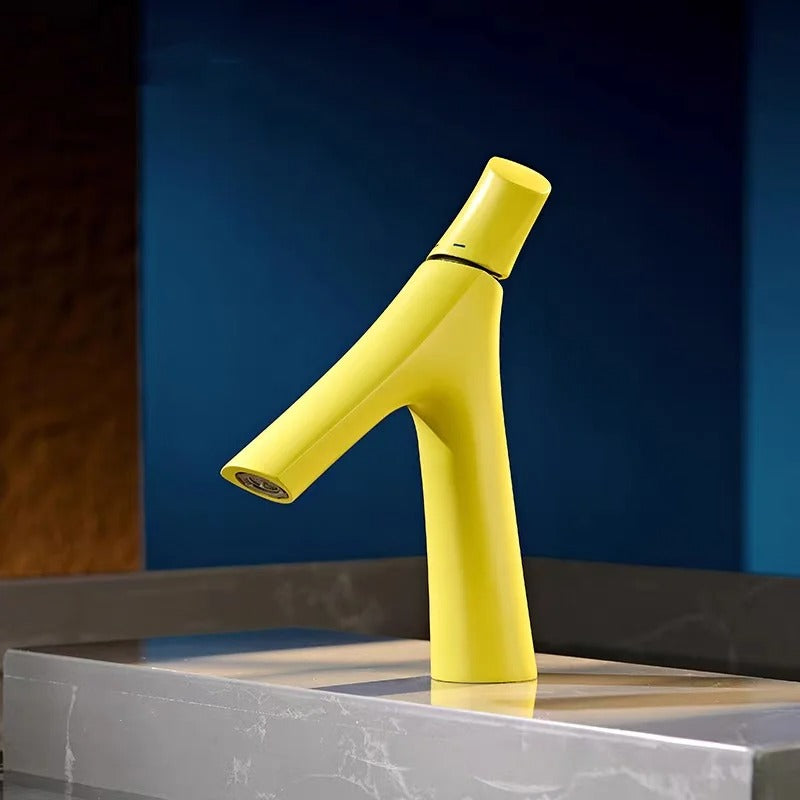 Sculpted Basin Mixer · Soft Yellow — Studio Colors · Form 01