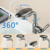 Multi-Mode Spa Basin Mixer · Brushed Steel — Origin Series · Form 09