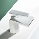 Block Cascade Basin Mixer · Soft White — Arc Series · Form 06