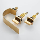 Twin Handle Cascade Basin Mixer · Polished Gold — Arc Series · Form 09
