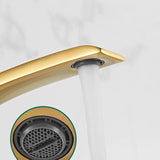 Sculpted Curve Basin Mixer · Polished Gold — Arc Series · Form 01