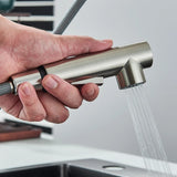 Architectural Pull-Out Kitchen Mixer · Brushed Steel — Origin Series · Form 03