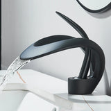 Waterfall Basin Mixer · Matte Black — Origin Series · Form 02