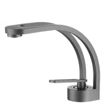 Loop Cascade Basin Mixer · Matte Black — Arc Series · Form 07