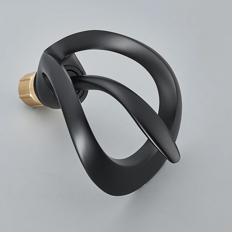 Waterfall Basin Mixer · Matte Black — Origin Series · Form 02
