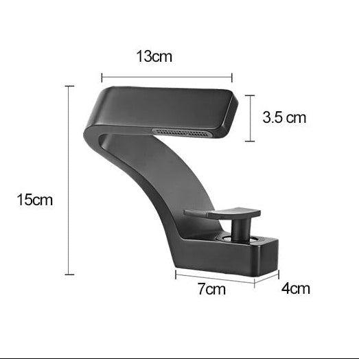 Wide Cascade Basin Mixer · Matte Black — Origin Series · Form 07