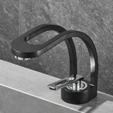 Loop Cascade Basin Mixer · Matte Black — Arc Series · Form 07